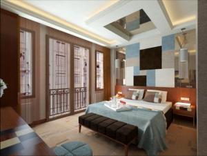 Cama ou camas em um quarto em Collage Taksim Hotel