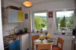 Kuchyň nebo kuchyňský kout v ubytování Ferienwohnung Ahrtalblick