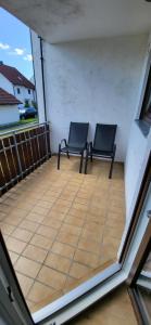 Μπαλκόνι ή βεράντα στο Gemütliche 3 Zimmerwohnung in Crailsheim