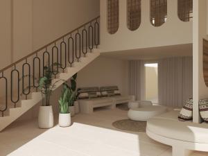Część wypoczynkowa w obiekcie Τhe Noverian Antama Organic Beach Resort Chania