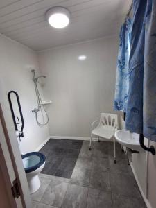 ein Badezimmer mit Toilette und Waschbecken in der Unterkunft Ulster Cottages 4 miles From Portrush Bushmills Coleraine and Ballymoney in Bushmills + 42 Fotos