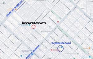 a map with the detentionsktopktop at Departamento in Comodoro Rivadavia