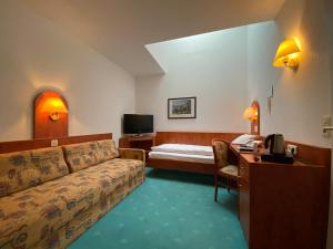 TV a/nebo společenská místnost v ubytování Hotel Hansa