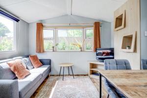 Χώρος καθιστικού στο Wellness cabin op de Veluwe