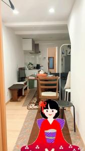 A kitchen or kitchenette at 上野 秋叶原 附近独栋小洋楼 车站步行3分钟 全新装修 家具家电齐全拎包入住 适合家庭和团队 拎包入住 管理员入住同一栋楼共用浴室