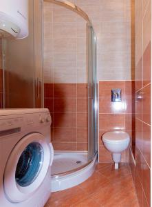 Et badeværelse på Apartments Niks