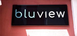 A television and/or entertainment centre at Bluview, Glyfada, Corfu
