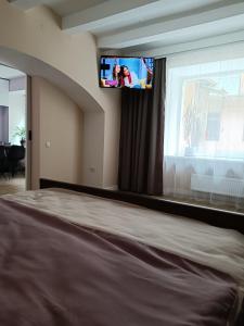 Μια τηλεόραση ή/και κέντρο ψυχαγωγίας στο Apartament Zamarstynivska