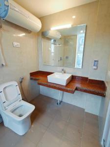Koupelna v ubytování Hotel New Pratap