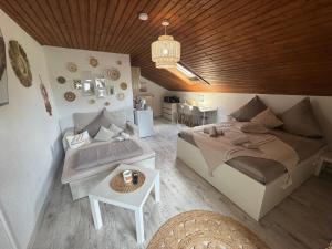 Posezení v ubytování BOHO Apartment Skye