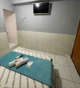 Postel nebo postele na pokoji v ubytování Hotel xandu-proximo arena corinthians