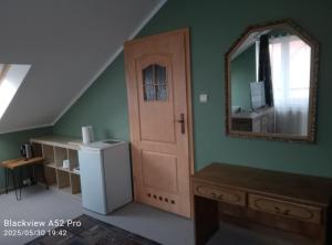 Kuchyň nebo kuchyňský kout v ubytování Dom Kącik