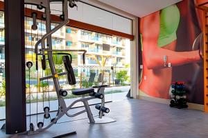 Fitness centrum a/nebo fitness zařízení v ubytování "O paraíso é aqui!" Mana Beach Exclusive