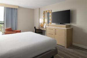 TV a/nebo společenská místnost v ubytování DoubleTree by Hilton Virginia Beach