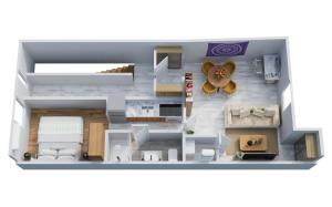 a rendering of a floor plan of a house at Lavande Évasion in Avignon