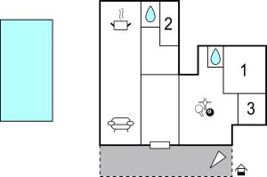 Plan piętra w obiekcie Awesome Home In Tinj With Jacuzzi