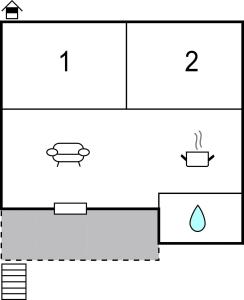 Půdorys ubytování Two-Bedroom Apartment In Vodnjan