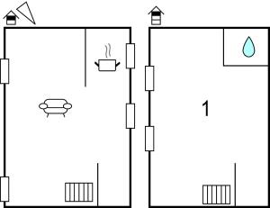 The floor plan of 1 Bedroom Cozy Apartment In Altea
