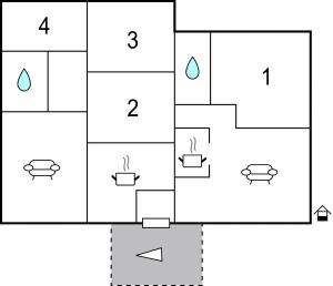 Půdorys ubytování Apartment Kunfin V