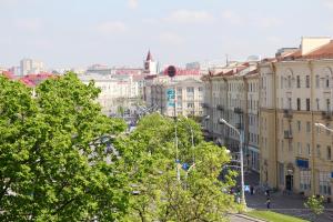 Utsikt over Minsk, enten fra vandrerhjemmet eller fra et annet sted