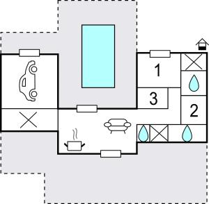 Plan piętra w obiekcie Amazing Home In Lussas