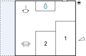 Grundriss der Unterkunft Stunning Apartment In Zuljana With Wifi