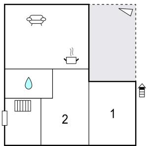 Půdorys ubytování Studio Apartment In Klek