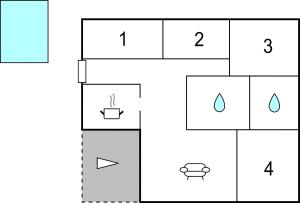 Grundriss der Unterkunft Four-Bedroom Apartment In Klek