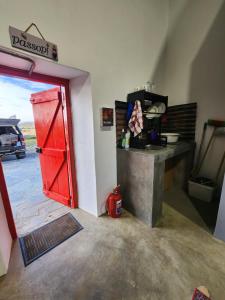 Posezení v ubytování Artist Cottage