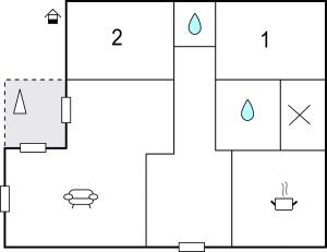 Plan piętra w obiekcie Nice Apartment In Carpentras With Wifi