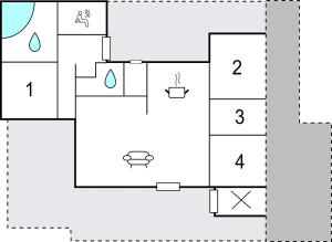Půdorys ubytování Holiday Home Bjerregårdsvej Denm I