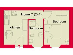 Plan piętra w obiekcie Gorgeous Apartment with Pool near Sibillini Mountains