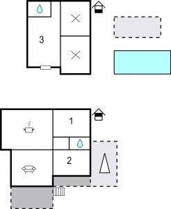 Půdorys ubytování Three-Bedroom Holiday Home In Labin