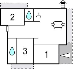 Půdorys ubytování Apartment Trogir Ul, F,tudmana