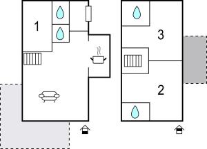 Plán poschodí v ubytovaní Ferienhaus Mit Sauna