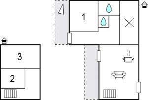 Plan piętra w obiekcie Nice Home In Créances With Wifi