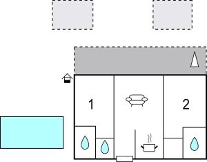 Plán poschodí v ubytovaní 2 Bedroom Pet Friendly Home In Zestilac