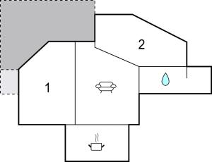 Plán poschodí v ubytovaní Apartment Dracice Vi