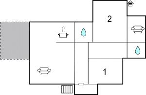 Půdorys ubytování Two-Bedroom Apartment In Pula