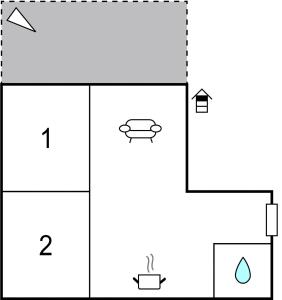 Půdorys ubytování Two-Bedroom Apartment In Vodice