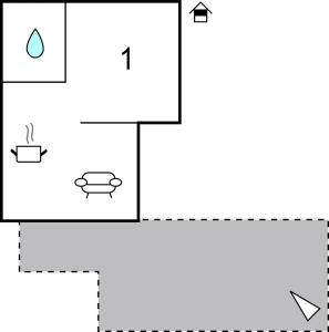 Plan piętra w obiekcie 1 Bedroom Awesome Apartment In Liznjan