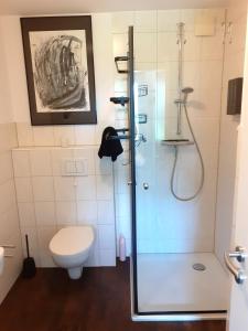 Ένα μπάνιο στο Ferienwohnung Rothaargebirge