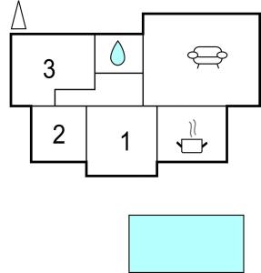 Plan piętra w obiekcie Nice Home In Periana With Kitchen