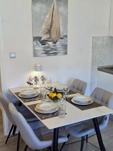 Ein Sitzbereich in der Unterkunft Apartment Villa Bralo