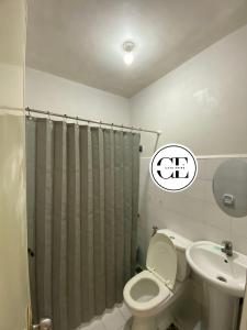 ein Badezimmer mit Dusche, Toilette und Waschbecken in der Unterkunft Cathy's Transient House in Bacoor