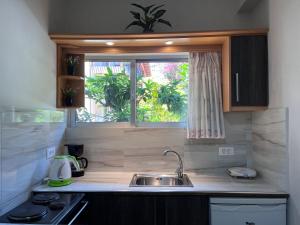 A kitchen or kitchenette at Nikos Studios