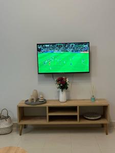 TV a/nebo společenská místnost v ubytování Paeonia Apartment + 18 fotografií