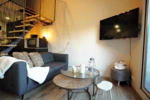 A television and/or entertainment centre at Le Duplex - Cosy & Vue Montagnes