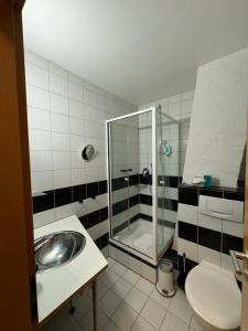 Koupelna v ubytování Pilgerhof und Rebmannshof
