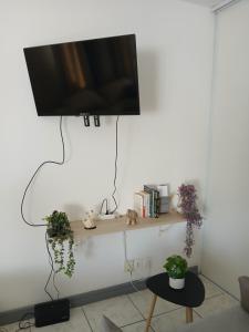 TV a/nebo společenská místnost v ubytování Studio saint-Denis Providence GR R2 Arrivée Autonome